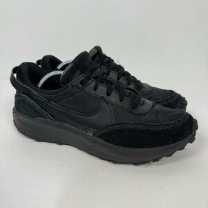 Nike Waffle Debut Triple Black/Off Noir Running Sneakers Shoes Women DH9523-001